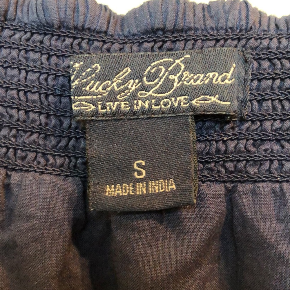 Lucky Brand blue Tie-Dye Maxi Dress tiered cotton size Small - Picture 8 of 10